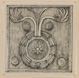 Guirnalda en bajorrelieve en la Mezquita de El-Aksa, ilustración de La vida de Nuestro Señor Jesucristo