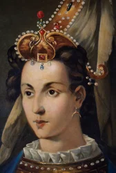 Retrato de Roxelana, la esclava rusa que se convirtió en esposa de Suleyman I.Top...