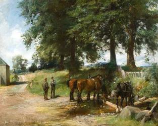 Abrevando caballos