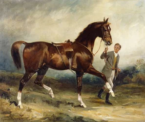 Caballo y Mozo en un Paisaje