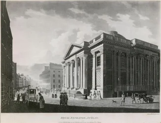 La Royal Exchange (actualmente City Hall), Cork Hill, Dublín