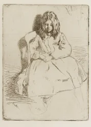 Annie, sentada