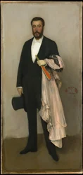 Arreglo en color carne y negro: retrato de Theodore Duret