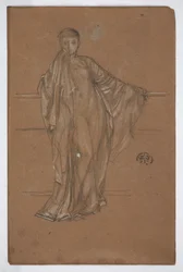 Figura Vestida en una Barandilla