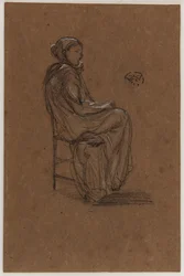 Figura femenina, sentada