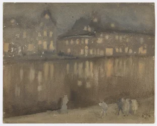 Gran Canal, Ámsterdam; Nocturno