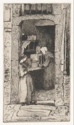 La Marchande de Moutarde (El vendedor de mostaza), del conjunto francés (Douze Eaux-Fortes d