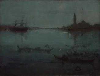 Nocturno en azul y plata: la laguna, Venecia