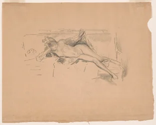 Modelo desnudo, reclinado