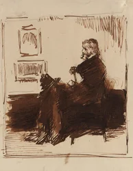 Boceto de retrato de Thomas Carlyle