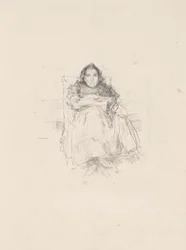 Estudio de retrato: Sra. Philip, No. 3 (recto) Estudio de retrato: Geneviève Mallarmé (verso)