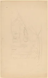 Boceto del retrato de la Sra. Godwin cuando se exhibió en la Sociedad de Artistas Británicos