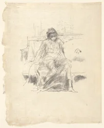 La figura drapeada sentada