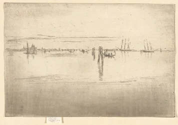 La laguna larga, de la segunda serie veneciana (una serie de veintiséis aguafuertes)
