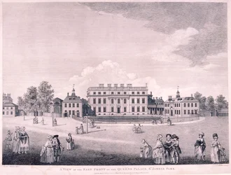 Fachada este de la Casa de Buckingham, Westminster, Londres, 1796