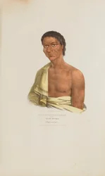 O-HYA-WA-NIM-CE-KEE o el Trueno Amarillo; Un Jefe Chippeway, de The Aboriginal Portfolio