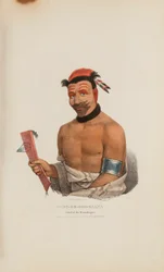 WADT-HE-DOO-KAANA; Jefe de los Winnebagoes, de The Aboriginal Portfolio
