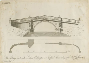 Chillington Park - Puente: grabado, c.1789