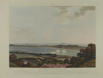 Dinamarca 1807: El asedio de Copenhague, grabado por Robert Pollard y Joseph Constantine Stadler, publicado en 1807