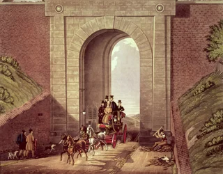 Túnel de Highgate, grabado por George Hunt, c.1830