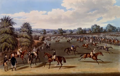 Preparándose para empezar, impresión hecha por Charles Hunt, 1836