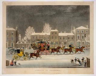La Aproximación a la Navidad, grabado por George Hunt
