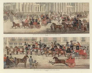 Transporte en coche y caballos