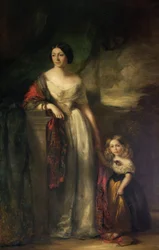 La 2ª Lady de Tabley, con Su Pequeña Hija
