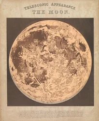 Aspecto telescópico de la luna (retroiluminada)