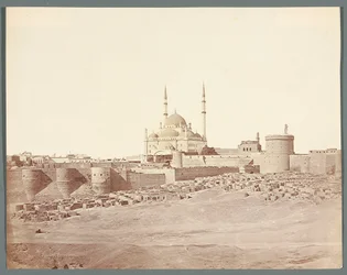 Egipto. El Cairo. Vista general de la Ciudadela con la mezquita de alabastro de Muhammad Ali (1830-1848)
