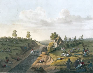 Vista de la cabaña de Valette, 1817