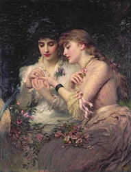 Una espina entre rosas, c.1887 (óleo sobre lienzo)