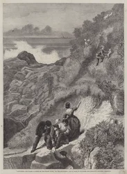 Reuniendo los Rebaños, una Escena en la Costa de Gales