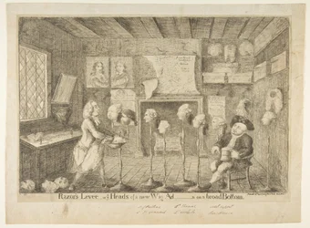 Razors Levée, o Ye Heads of a New Wig Ad[ministration] on a Broad Bottom, 21 de abril de 1783