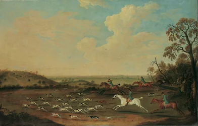 Una cacería en Quorley, Hampshire, c.1770