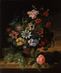 Flores y frutas, 1827