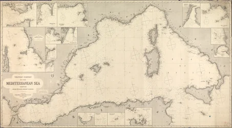 Mapa del Mediterráneo Occidental