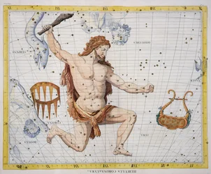 Constelación de Hércules con Corona y Lira, lámina 21 de 