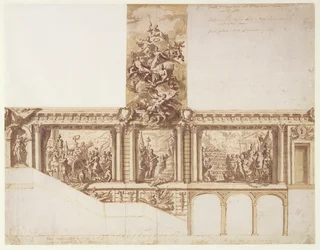 Diseño para techo, paredes y escalera