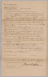 Reclamación otorgada por el estado confederado de Carolina del Sur para el esclavo Dick, 23 de noviembre de 1864