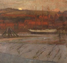 Marea baja en el Esk, cerca de Whitby
