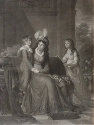 Retrato de Ekaterina Sergeevna Samoylova, de soltera Trubetskaya 1763-1830 con niños, 1797