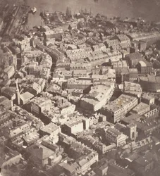 Boston, como lo ven el Águila y el Ganso Salvaje, 1860