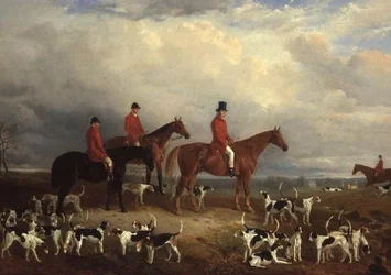 Samuel A. Reynell, Maestro de la Caza de Meath, con Archerstown en la distancia