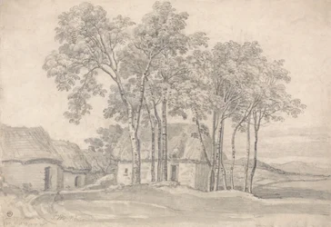 Una granja entre árboles
