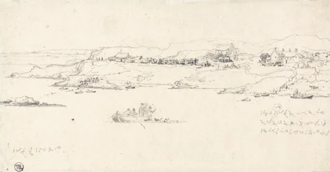 Pueblo Costero con Barcos de Pesca