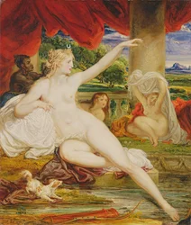 Diana en el baño
