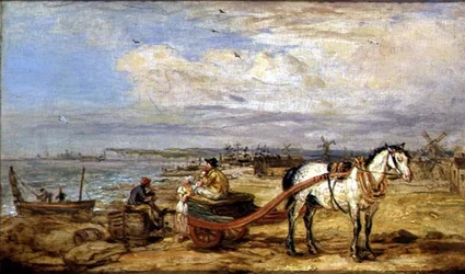 Pescadores en la playa