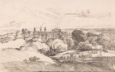 El castillo de Lea por encima de los bosques