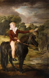 Retrato de Lord Stanhope 1805-66 montando un pony, 1815